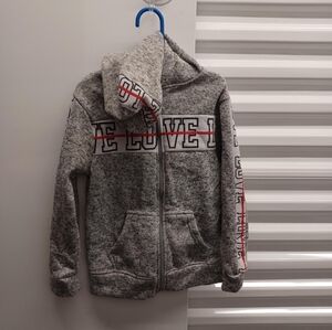 Love Kids Gray Zip-Up Hoodie